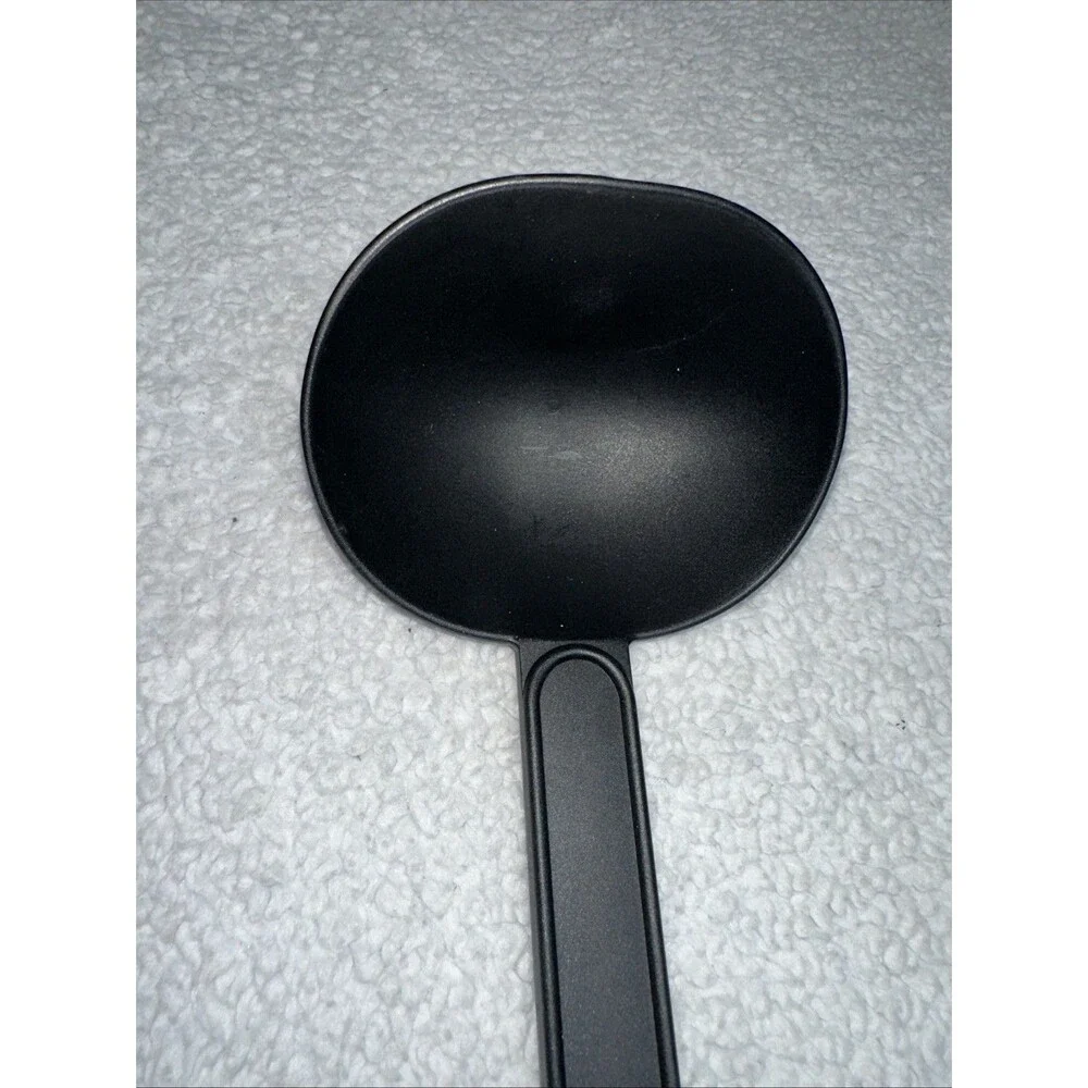 Vintage T-Fal Black Nylon Solid Spoon Ladle, 12 Inches Long Made In Canada